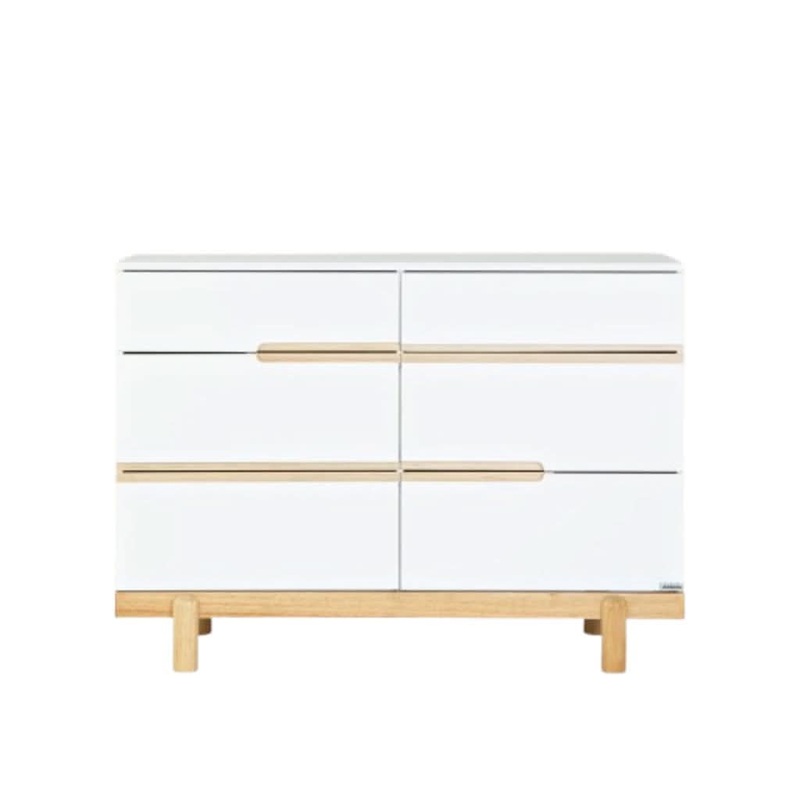 DaDaDa Bliss 6-Drawer Dresser White / Natural