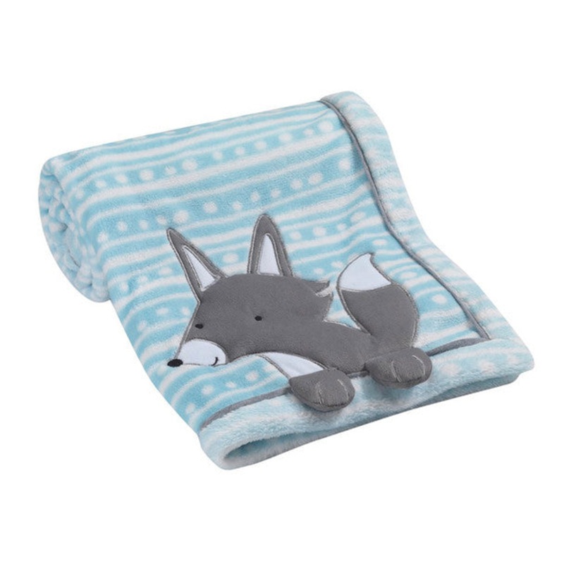 Lambs & Ivy Designer Blankets Appliqued Blanket – Fox