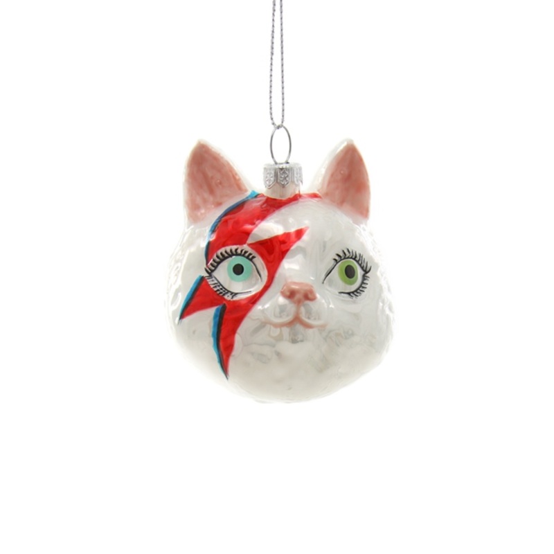 Meowie Bowie Holiday Ornament