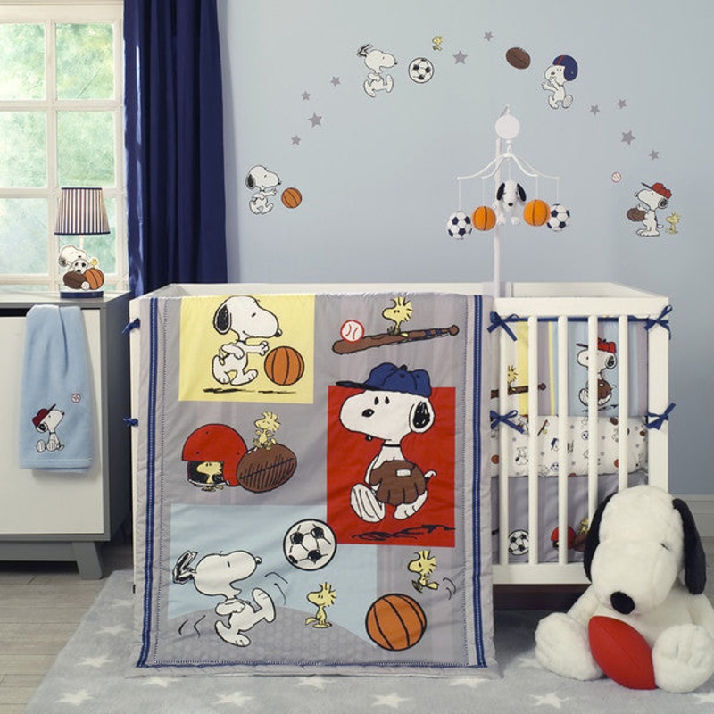 Bedtime Originals Snoopy Sports 3 Piece Bedding Set