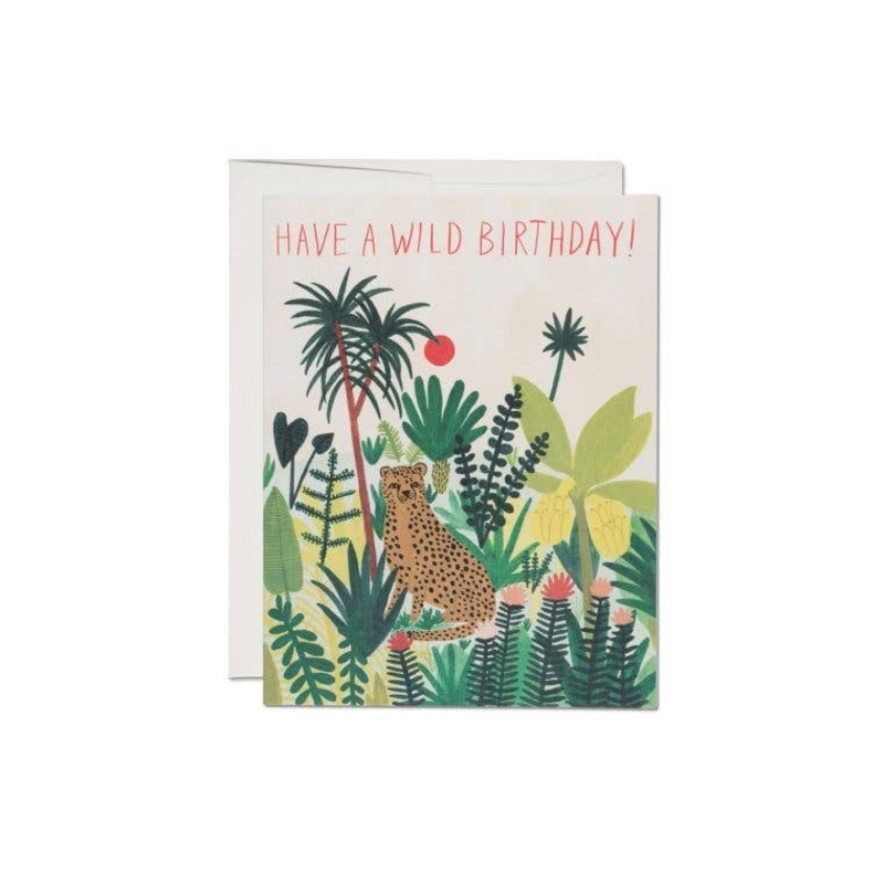 Cheetah Birthday greeting card