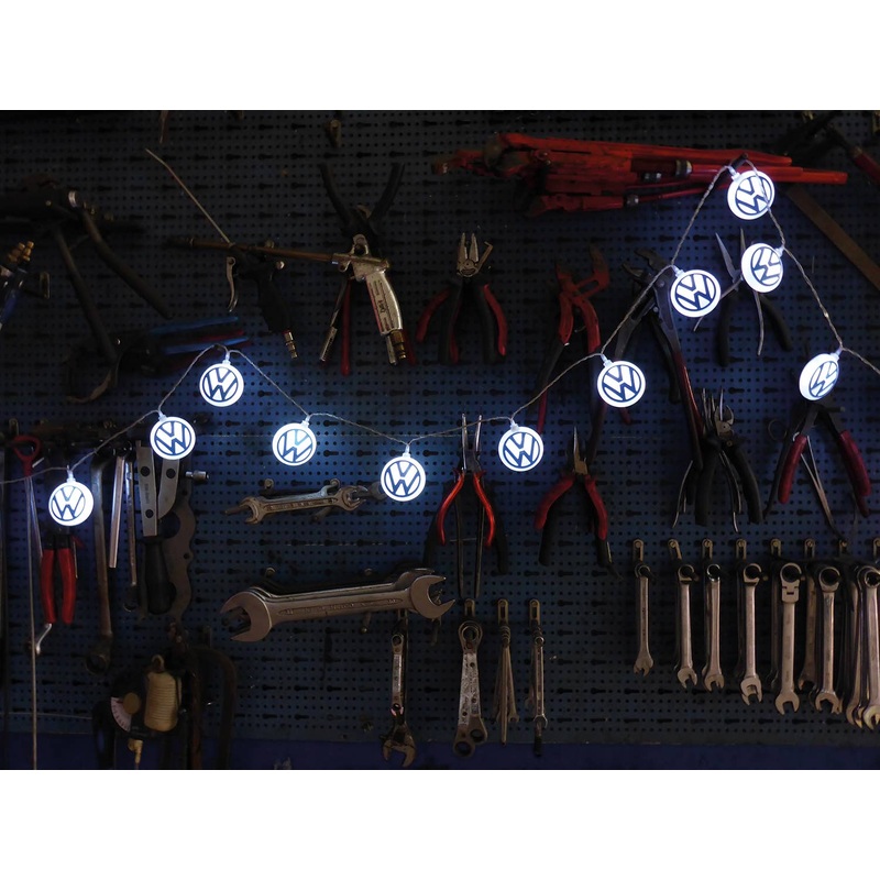 VW Logo String Lights 3m, 20 x LED – Blue/White