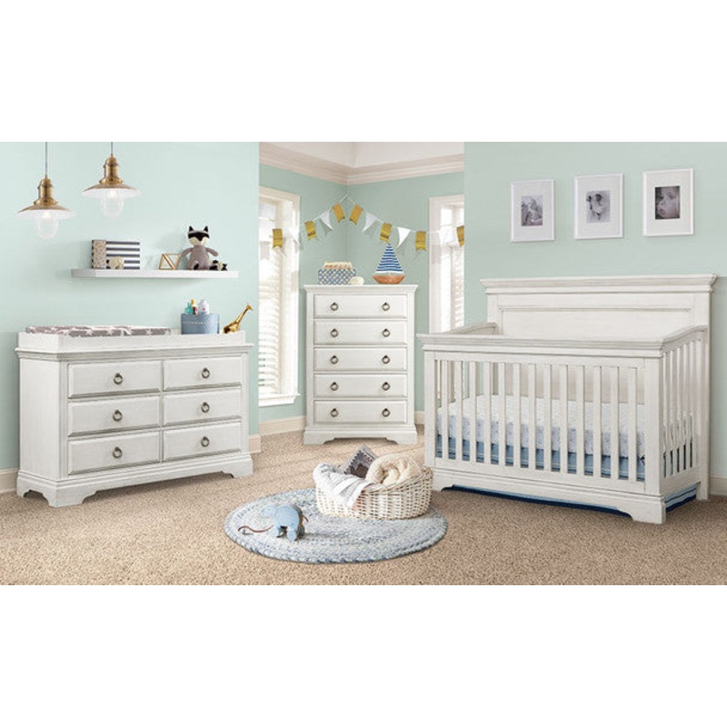 Westwood Riley Collection 3 Piece Nursery Set in Brushed White