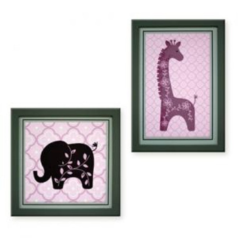 Lambs & Ivy Lavender Jungle Wall Decor