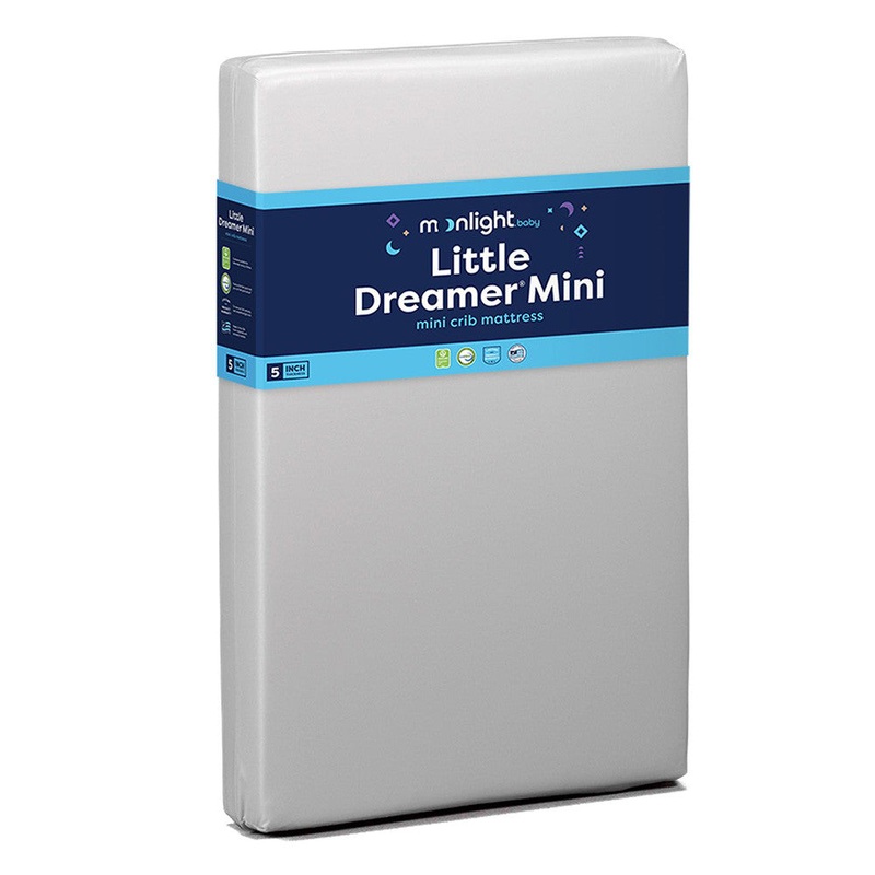 Moonlight Little Dreamer Mini Crib- 5″ dual sided 24x38x5
