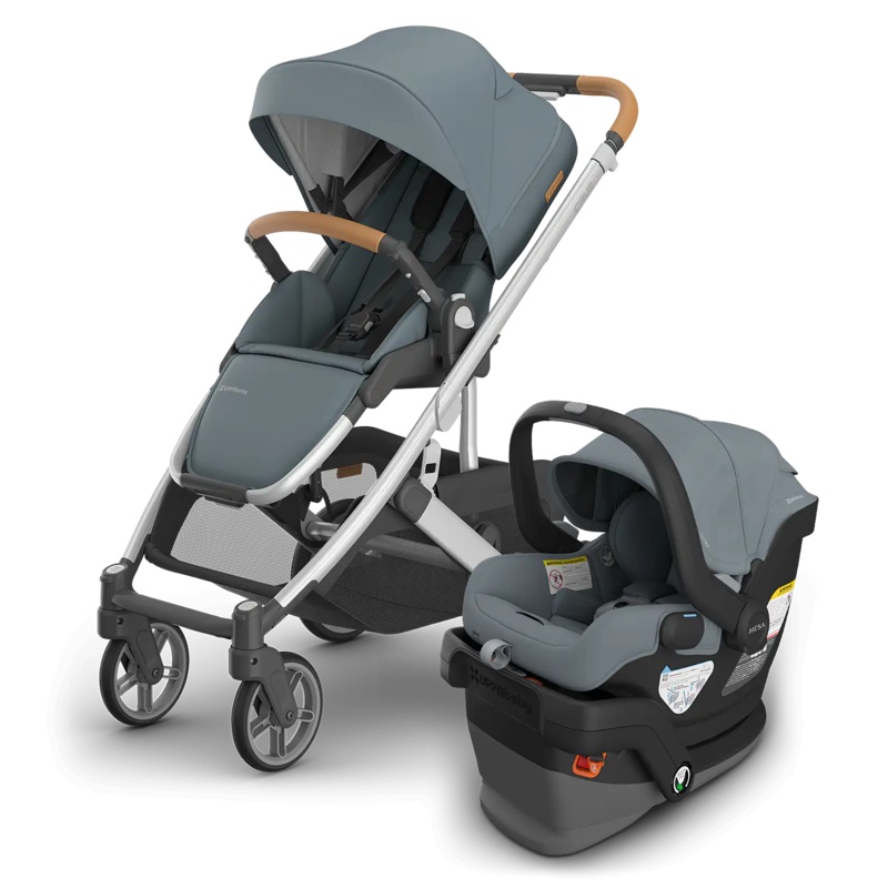 UPPAbaby Cruz V3 + Mesa V3 Travel System Jake  Charcoal | Carbon Frame | Black Leather