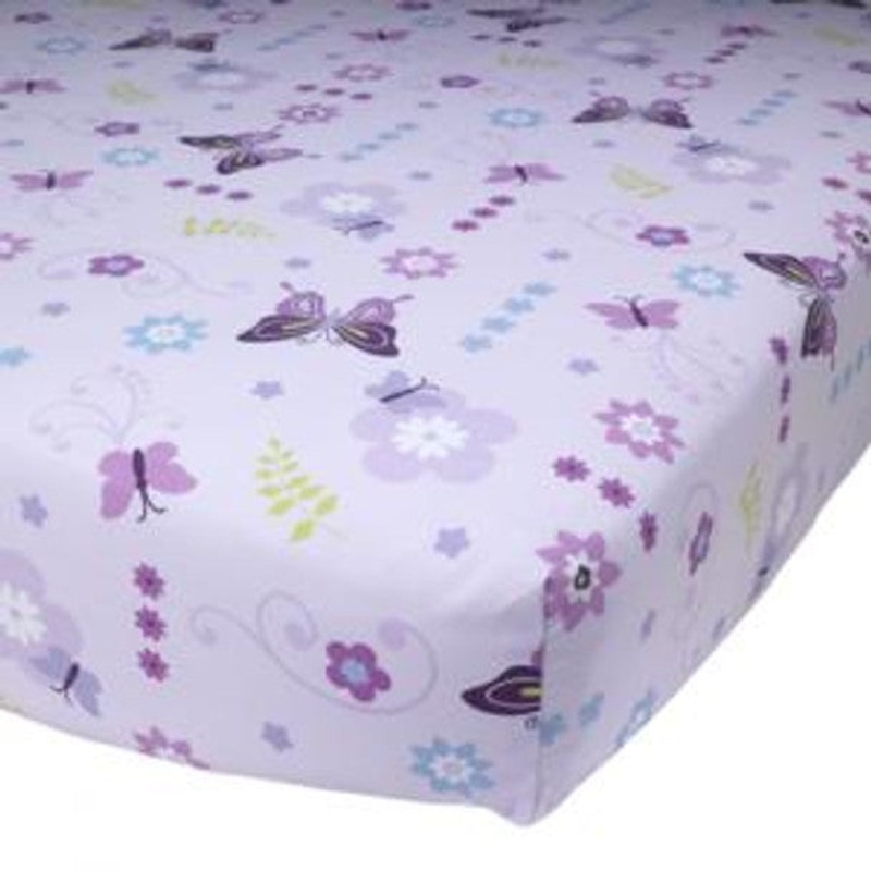 Lambs & Ivy Butterfly Lane Crib Sheet