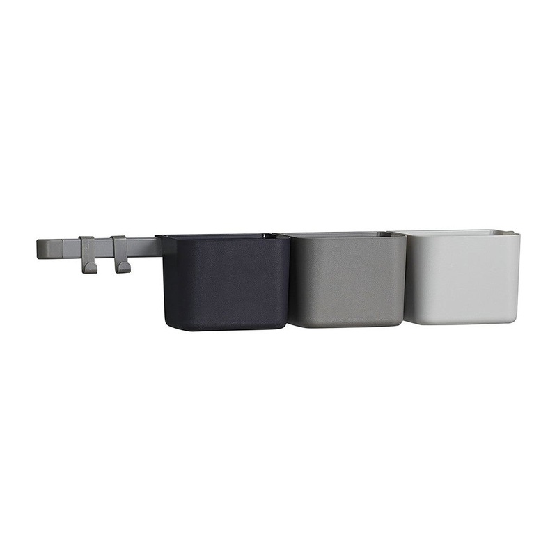 Natart Tulip Leander Organizers – Dusty Grey (3 Pcs, 1 Long Rack, 2 Hooks)