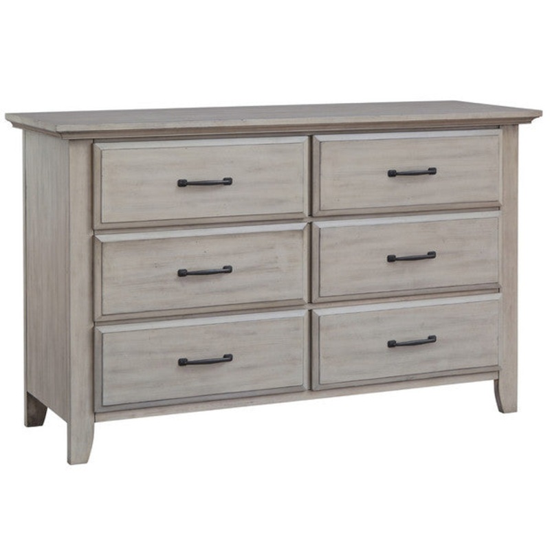 Oxford Kenilworth Collection Universal 6 Drawer RTA Dresser in Stone Wash
