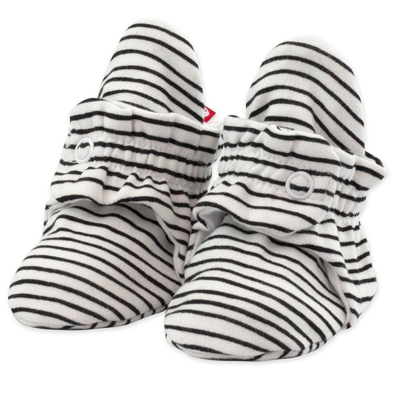 Organic Cotton Booties | Pencil Stripe Black 3 Months