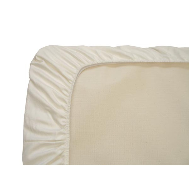 Organic Cotton Sheet Crib Fitted Sheet in Ivory Ivory