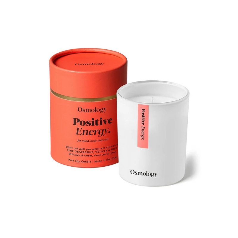 Positive Energy Scented Candle – Pink Grapefruit Vetiver and Mint