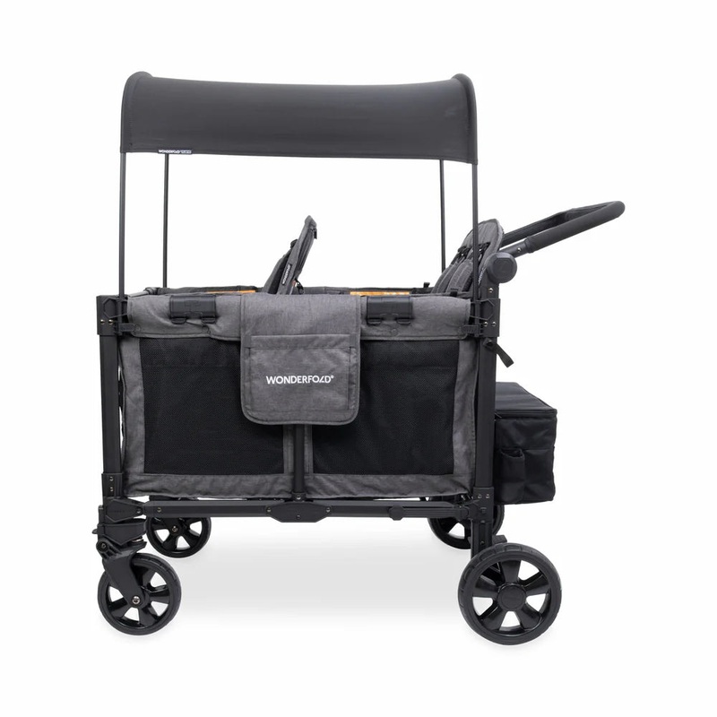 Wonderfold W4 Elite Pro 4 Seater Stroller Wagon – Jet Black