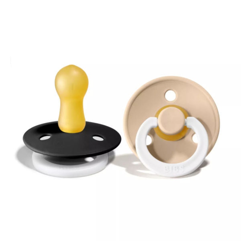 Bibs 2 Pack Stage 2 Glow Pacifier Black/Vanilla