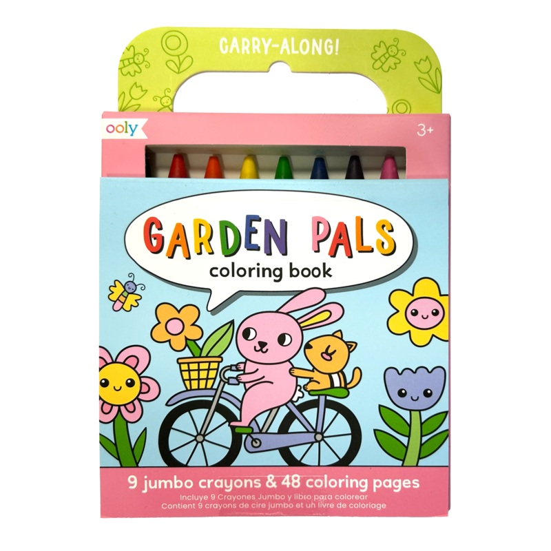 Carry Along! Coloring Book and Crayon Set – Garden Pals