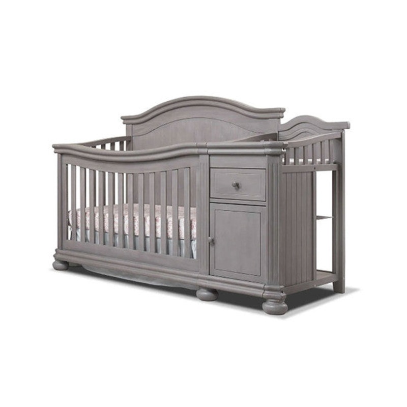 Sorelle Finley Crib & Changer in Weathered Gray