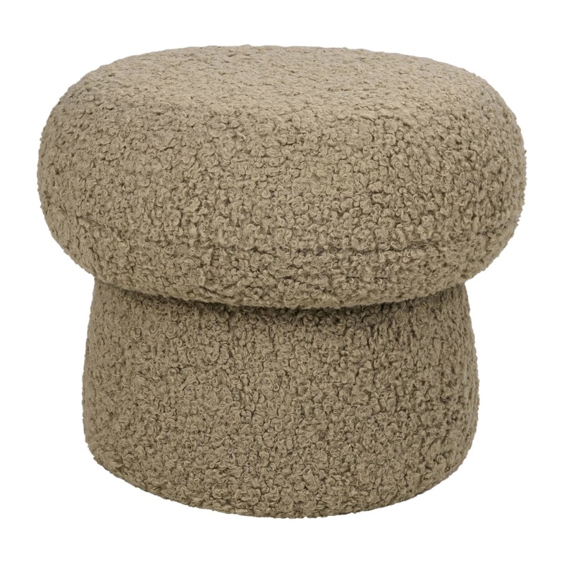 Babyletto Kids Mini Mushroom Pouf Latte Teddy Loop