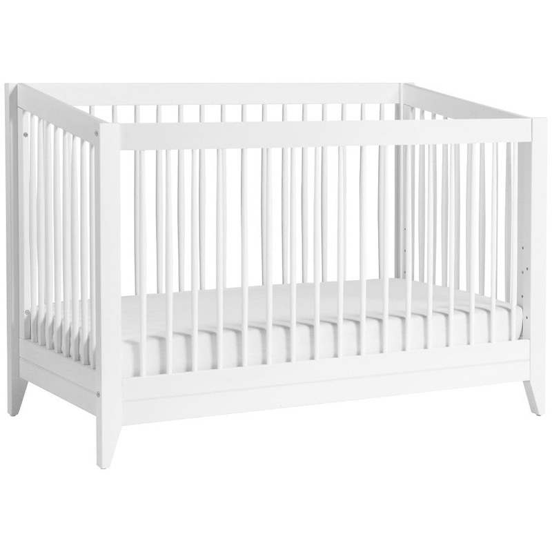 Babyletto Sprout 4-in-1 Convertible Crib with Toddler Bed Conversion Kit White