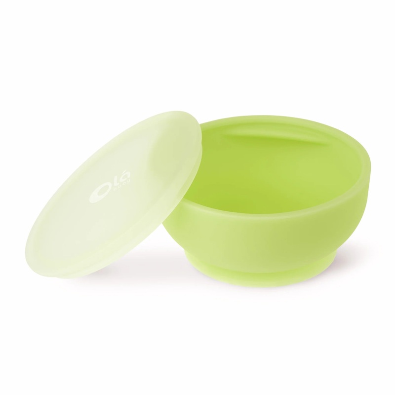 Ola Baby Suction Bowl with Lid -Kiwi