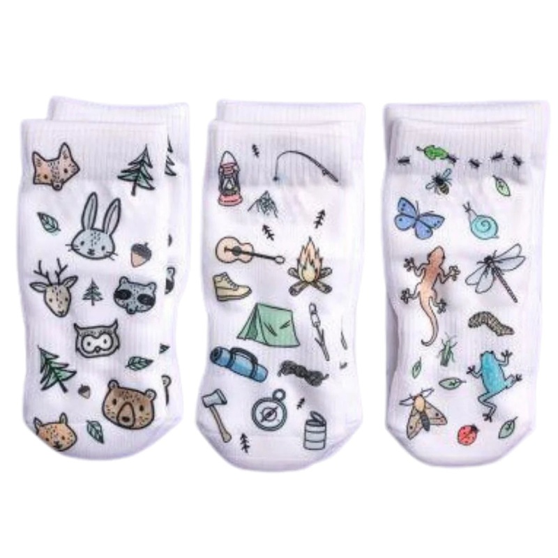 Squid Socks – Camping Collection – 3pk Camping 0-6