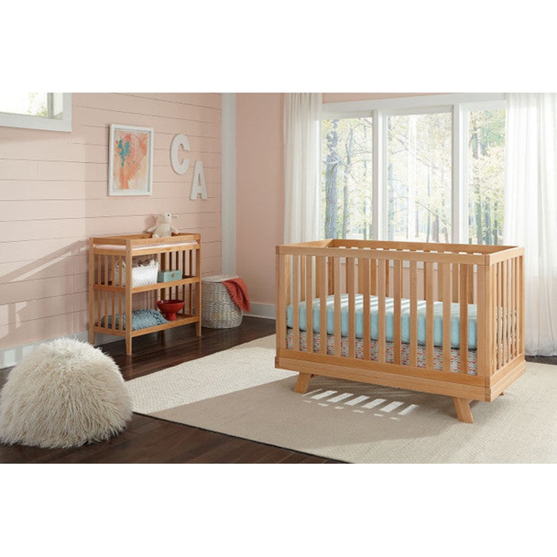 Westwood Reese Collection 2 Piece Nursery Set in Natural- Crib and Changing Table