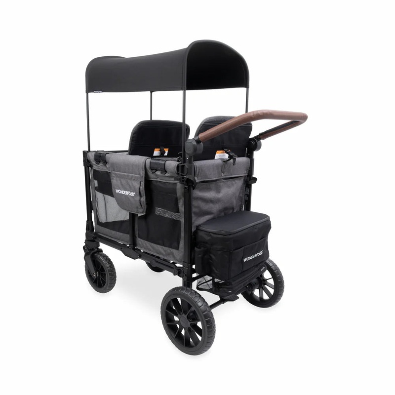 Wonderfold W2 Luxe Pro Double Seater Stroller Wagon – Charcoal Gray
