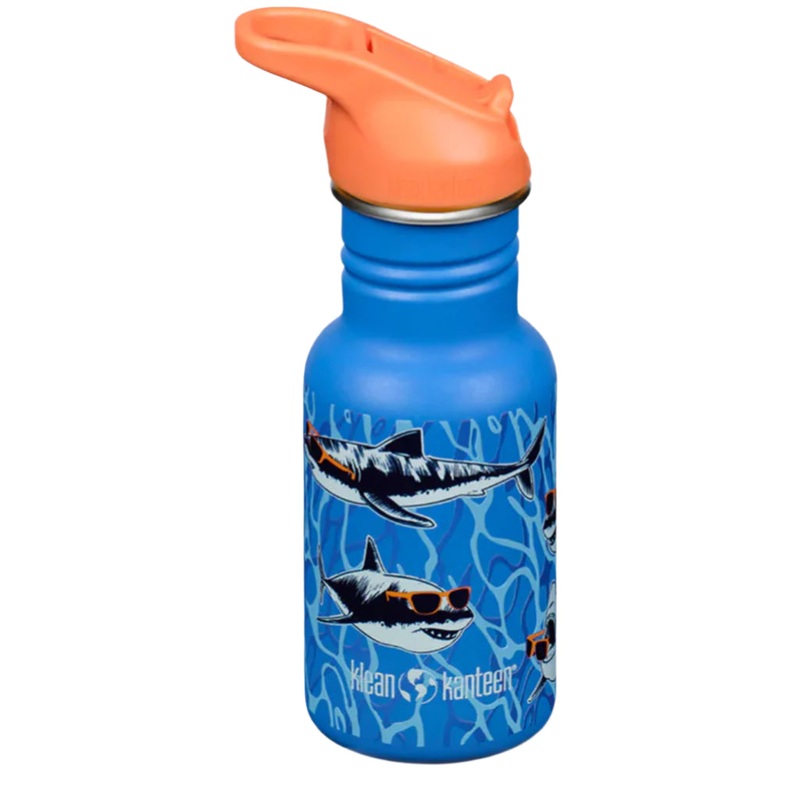 12oz Narrow Kid Flip Seal Sports Water Bottle Sharks in Shades