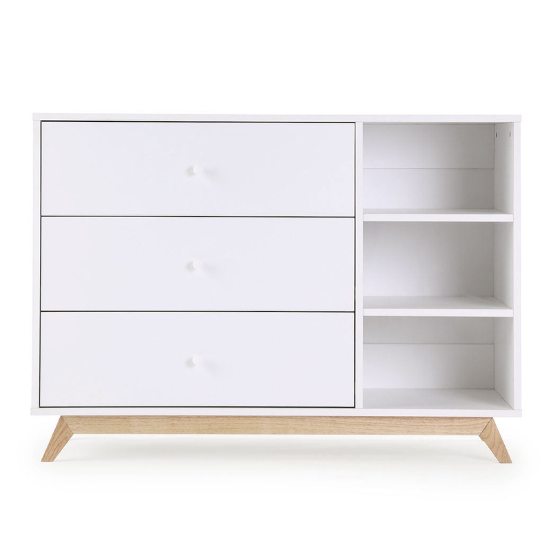Central Park 3-Drawer Dresser White/Natural