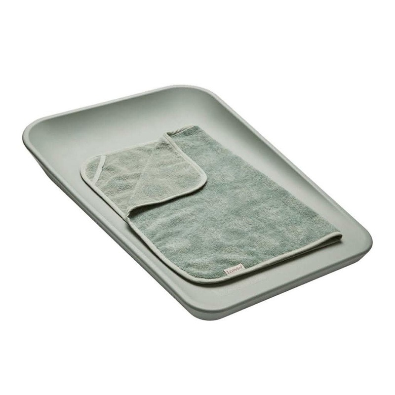 Leander Topper for changing Mat, Dots, Organic Cotton Sage Green