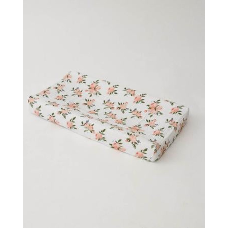 Watercolor Roses Changing Pad Cover