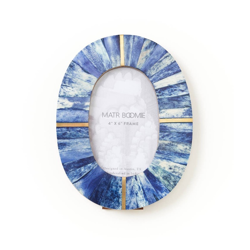 Artemis Oval 5.5×3.5 Picture Frame – Bone, Fair Trade