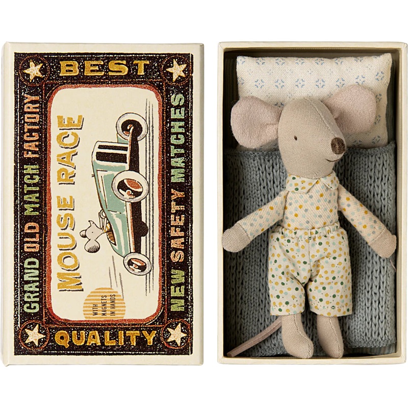 Little Brother Mouse In Matchbox Pajamas