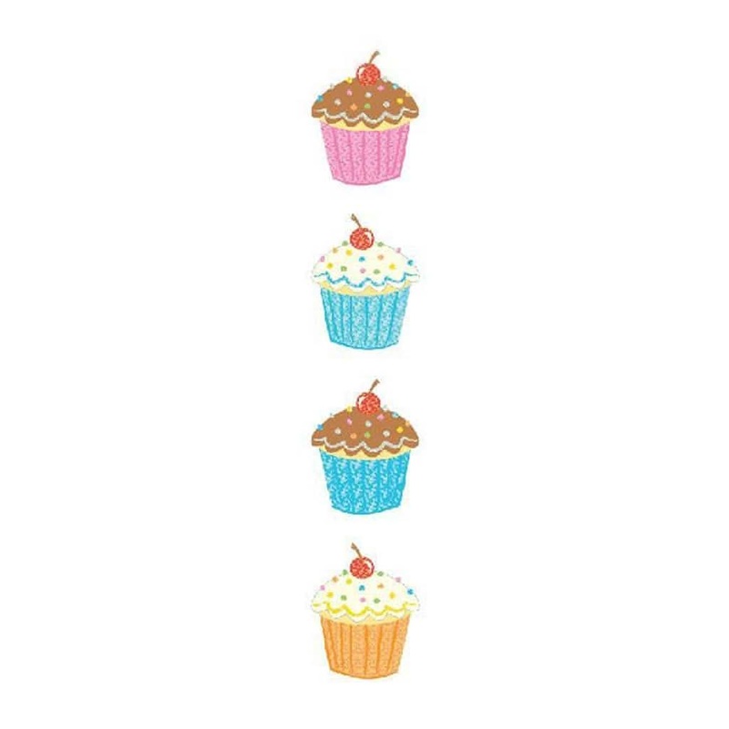 Mrs. Grossman’s Strip of Delightful Cupcake Stickers