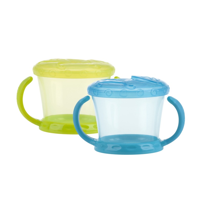 Snack Keeper Container (2 Pack) Green & Aqua
