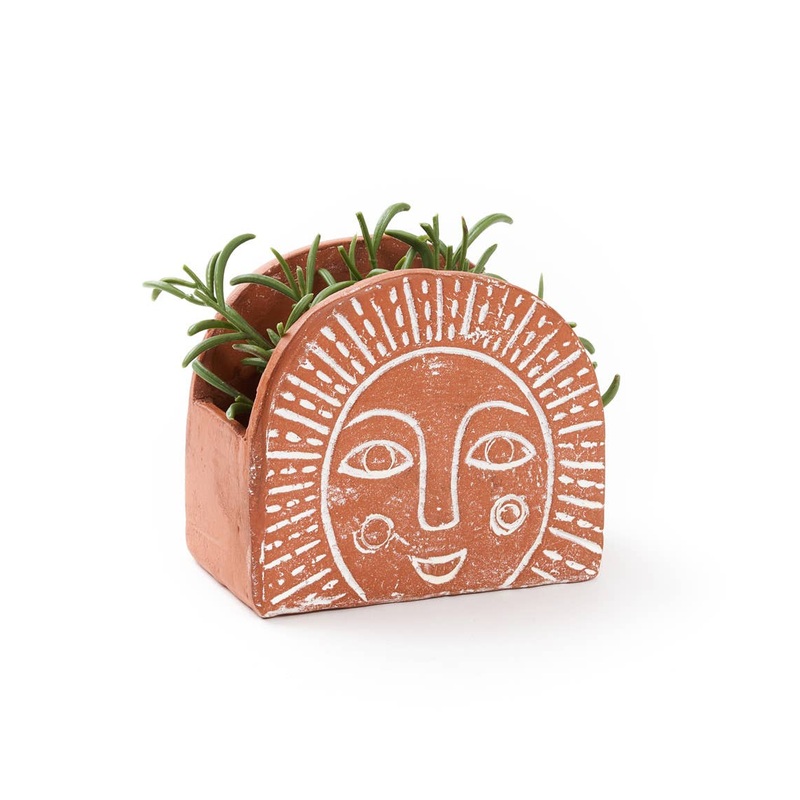 Vasanta Sunrise Planter with Drainage – Terracotta