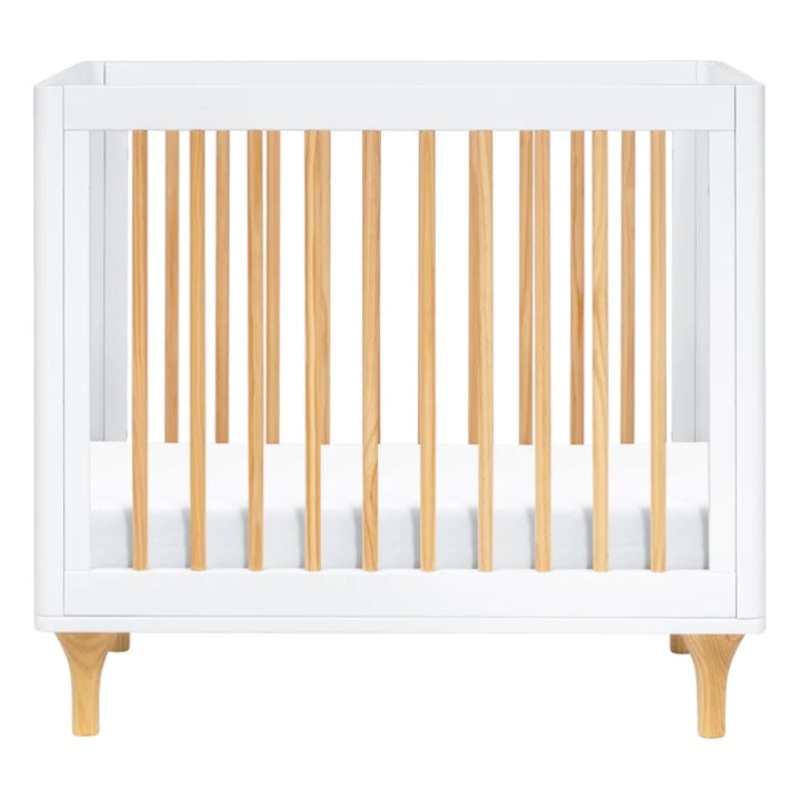 Babyletto Lolly 4-in-1 Convertible Mini Crib and Twin Bed with Toddler Bed Conversion Kit White / Natural