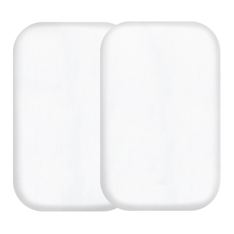 Bamboo Viscose Fitted Bassinet Sheets (Set of 2) Off White