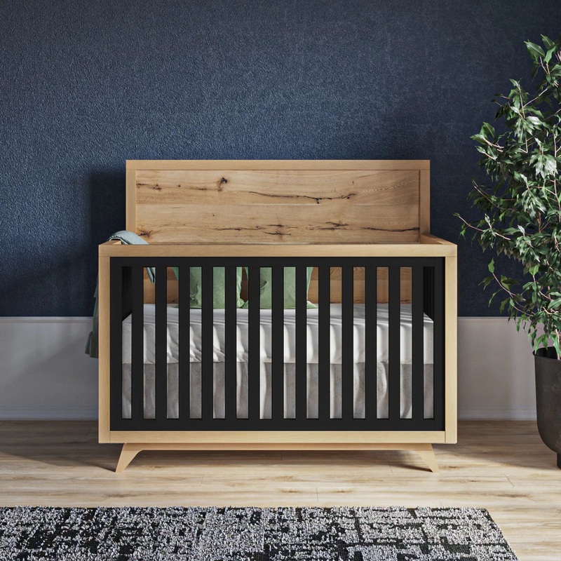 Romina Uptown Convertible Crib Solid Black