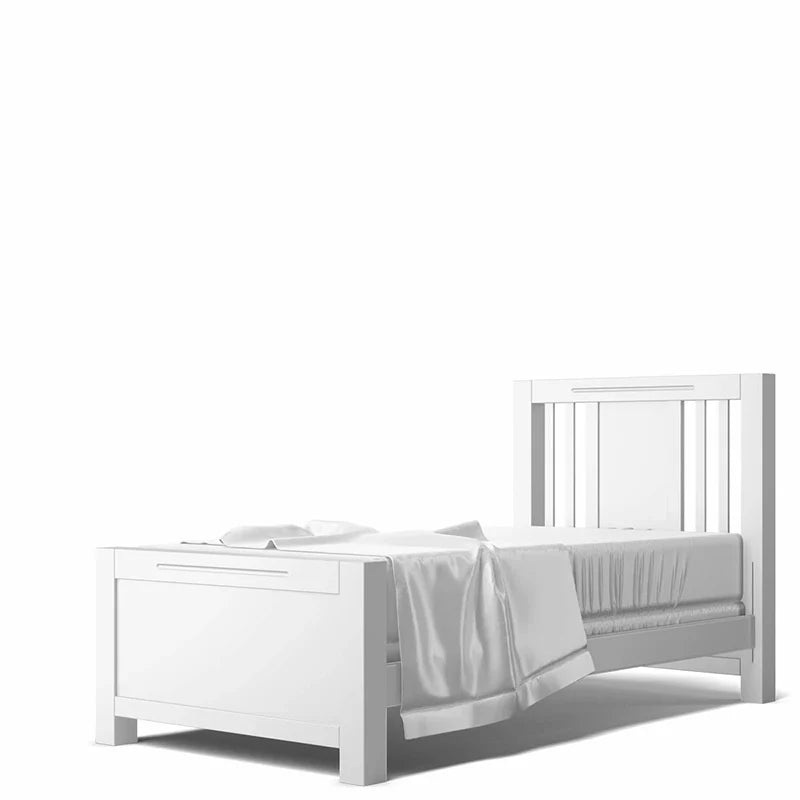 Romina Ventianni Twin Bed Solid White Solid White