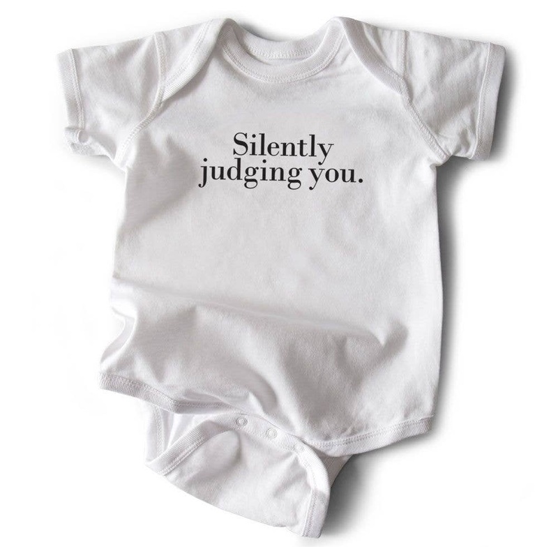 Silently Judging You Baby Bodysuit Opal & Blossom 0 – 6 Months