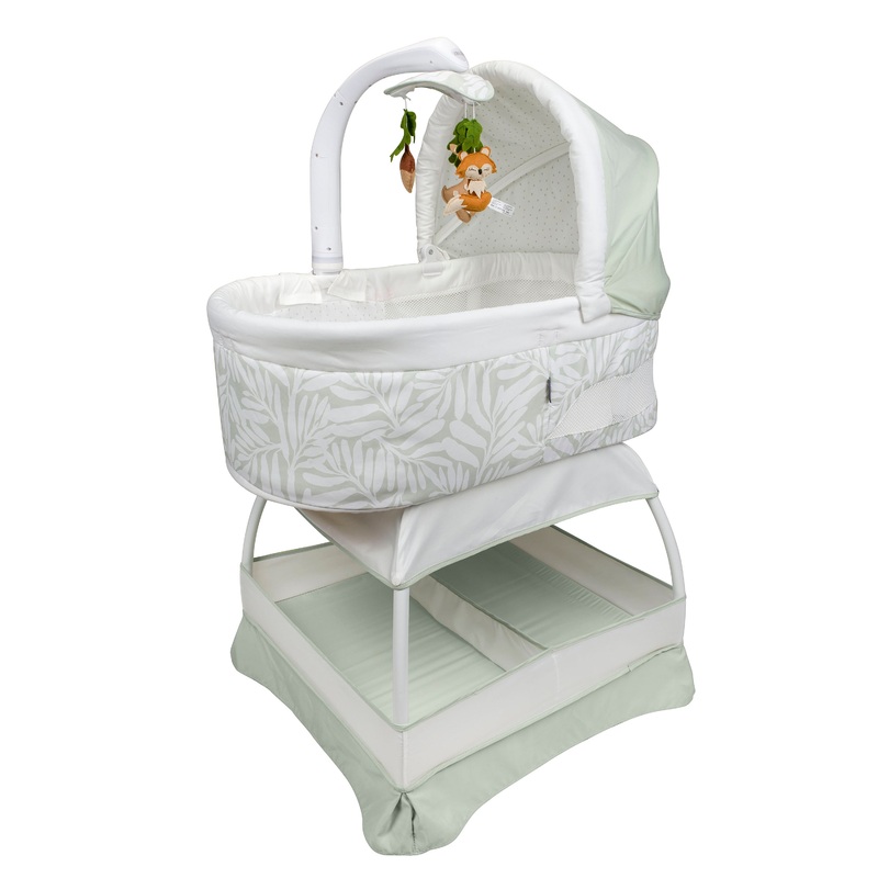 TruBliss Sweetli Calm Bassinet Sage Fern Leaves