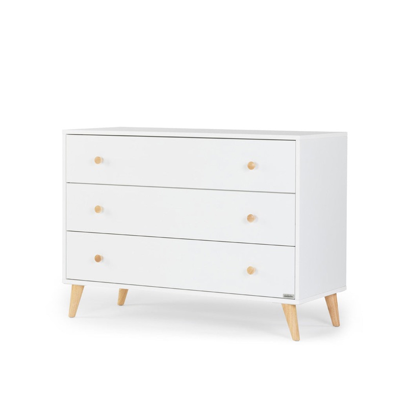 Austin 3-Drawer Dresser White/Natural