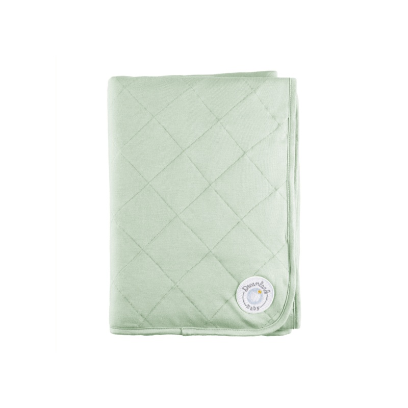 Dream Baby Blanket – Sage Green Blue Rainbow