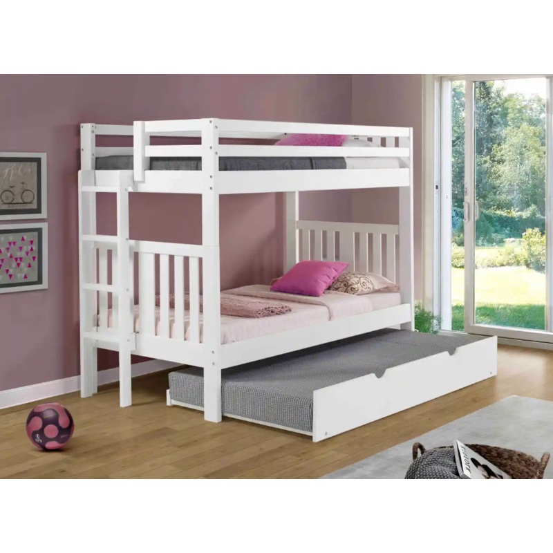 Innovations Twin/Twin Ladder Bunk*** 400lbs Rating on Each Bed Gray Straight Ladder Bunk Bed