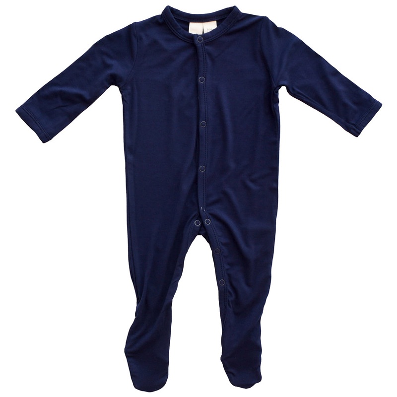 Snap Footie Navy Newborn