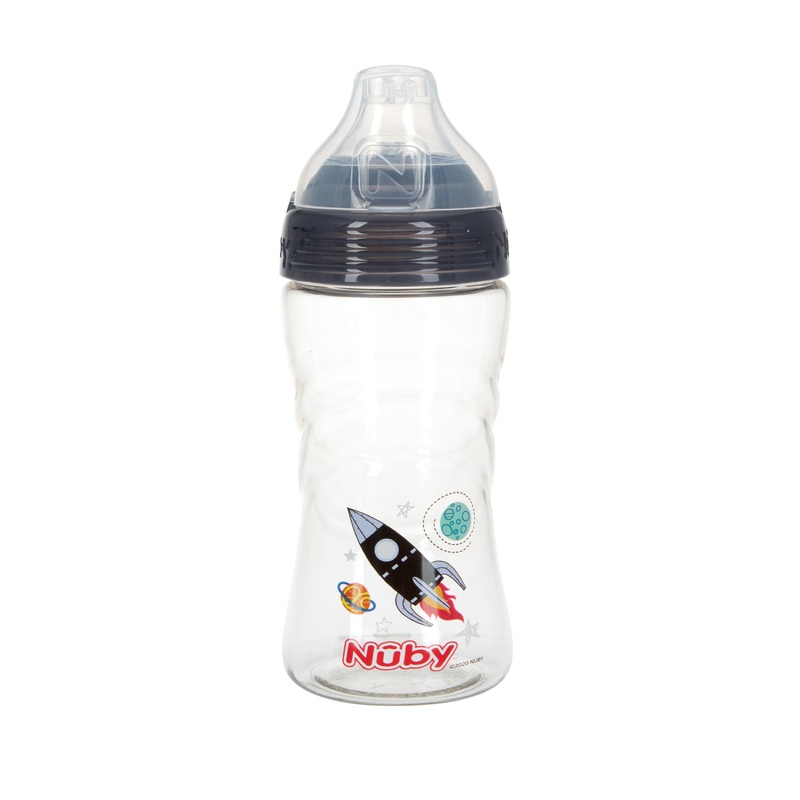 Thirsty Kids Sip It Sport Beginner Travel Cup | Rocket (Grey)