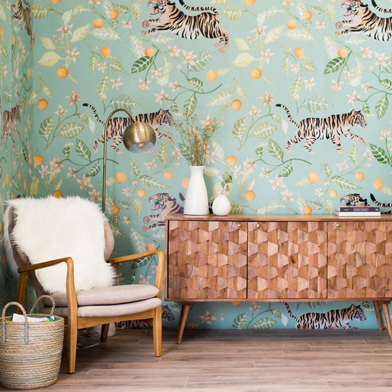 Clementine Mural Traditional Wallpaper