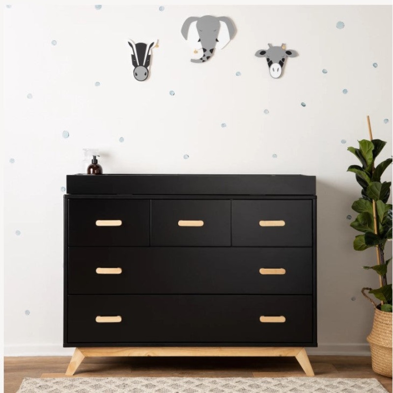 dadada Soho 5-Drawer dresser White/Walnut