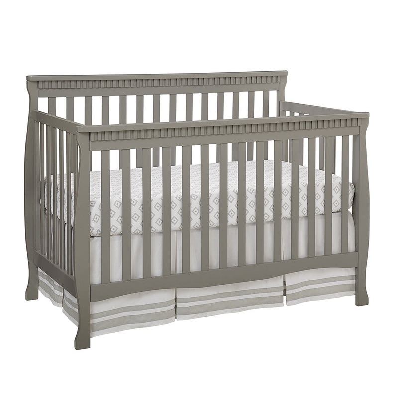 Emery Convertible Slat Crib Grey