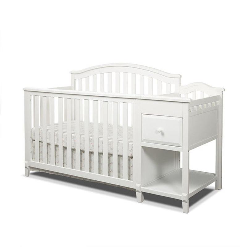 Sorelle Brittany Crib & Changer in White